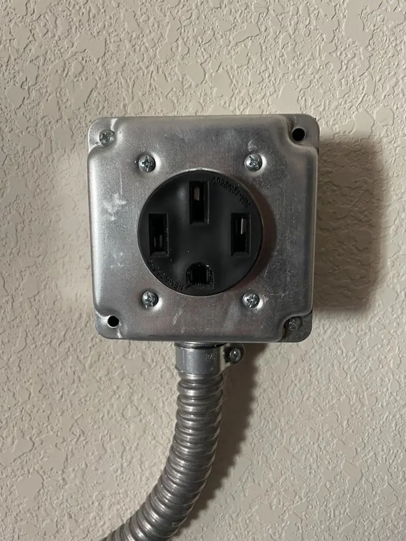NEMA 14-50 outlet installed for Smart Home Electrical in Lake Nacimiento